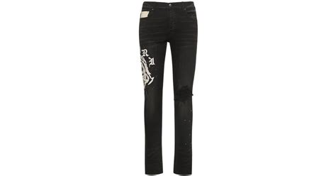 Amiri Wes Lang Reaper Logo Cotton Denim Jeans In Black For Men Lyst UK