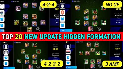 Top Hidden Formation New Update In Efootball Mobie