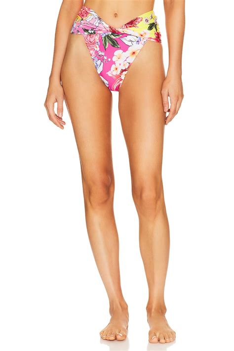 Agua Bendita X Revolve Lily High Waist Bikini Bottom In Pink Multi