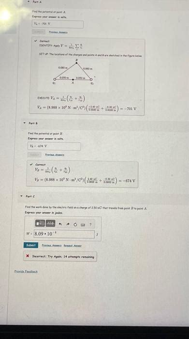 Solved Two Point Charges Q1240nc And Q2−630nc Are 0100