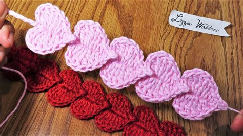 Crochet Chain Of Hearts Scrap Yarns Project Idea Youtube