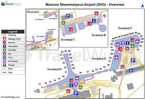 Sheremetyevo airport map - Moscow Sheremetyevo airport map (Russia)