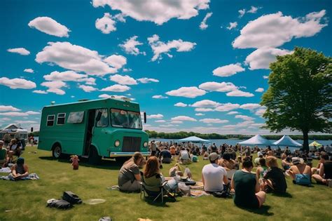 Premium Ai Image Food Trucks At Festivals