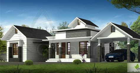 Bhk Single Floor Sloping Roof House House Roof Design Roof Design