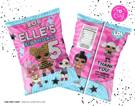 Lol Surprise Chip Bag Wrapper Design Hellopinkpartyshop