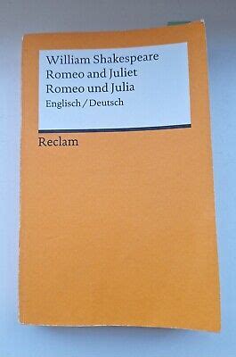 Shakespeare Romeo Julia Juliet Reclam Heft Deutsch Englisch