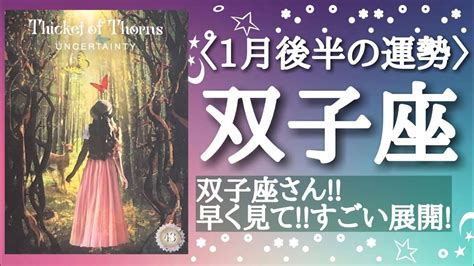 【双子座♊️さんの※1月後半※】転機予報and恋愛深掘り予報【双子座さん！早く観て欲しい！すごい展開🐲】 Youtube