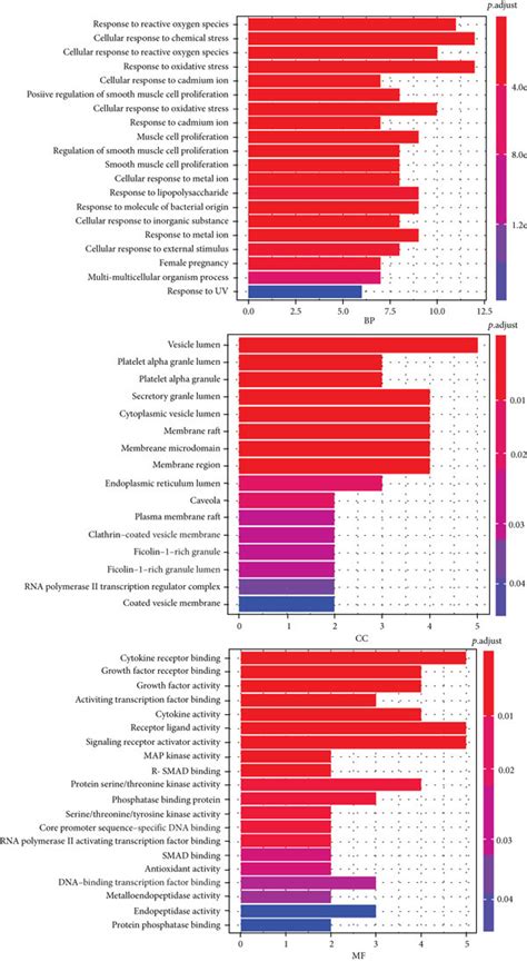 A The Bp Cc And Mf Column Color Symbolizes The Enrichment