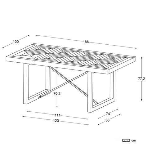 Cuzco Mesa De Comedor Rectangular De Madera Maciza Blanco Wild Y Metal