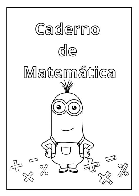 Capa de caderno de matemática 10 modelos para imprimir Artesanato