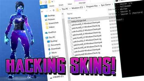 Hacking Skins In Fortnite And Using Them In Game Female Galaxy Skin Youtube