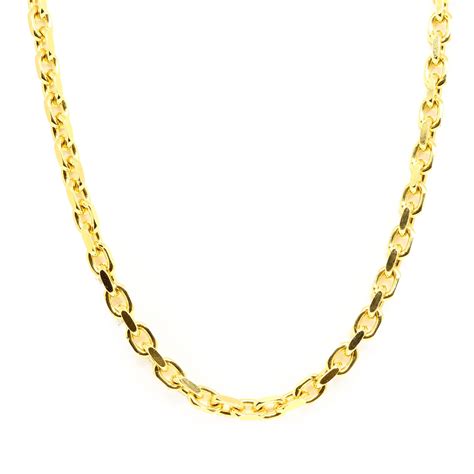 Mens Gold Necklace 14k Yg Hermes Style Chain 24 Gems Of La Costa