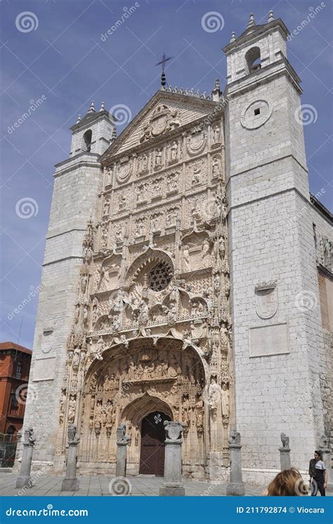 Iglesia De San Pablo Facade In Valladolid Spain Editorial Image