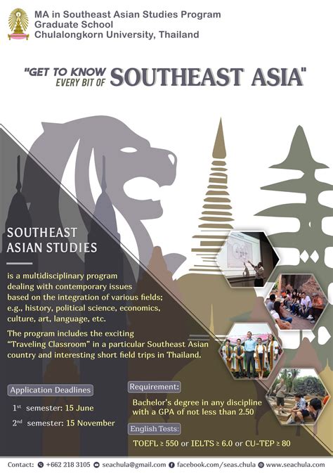 Ma In Southeast Asian Studies Program Opens For 2019 Applications