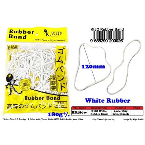 Postman White Rubber Band Extra Big Besar Getah Gelang Putih