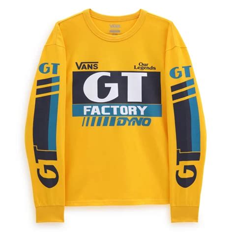 Vans X Our Legends Gt Factory Team Vintage Long Sleeve T Shirt Yellow Vans