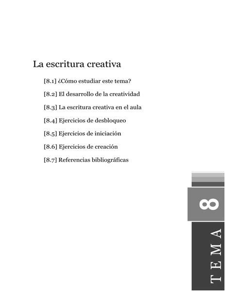 Tema Escritura Creativa