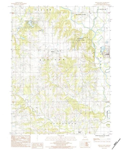 1984 Trenton West, MO - Missouri - USGS Topographic Map | Relief map ...