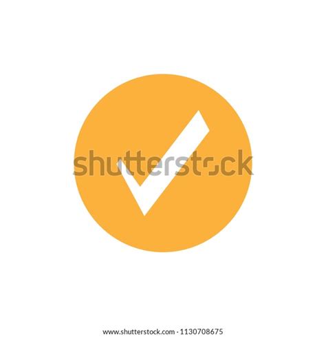 Check Mark Valid Seal Icon White Stock Vector Royalty Free