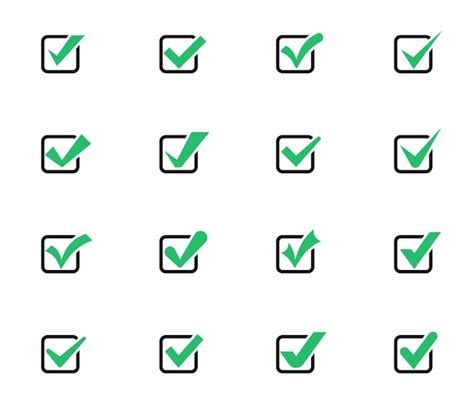 Premium Vector Set Of Check Mark Icons In Square Check Marks Or Ticks