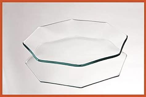 6 Inch Octagon Bent Clear Glass Plate 18 Thick Octagon Etsy