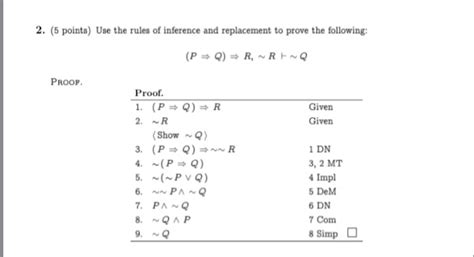 Solved 2 5 Points Use The Rules Of Inference And