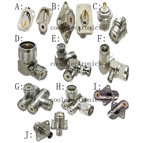 Pc Uhf Pl Uhf So To Bnc Q Flange Right Angle Degree