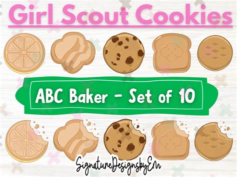 Girl Scout Cookies 2023 Girl Scout Cookie SVG ABC Baker - Etsy