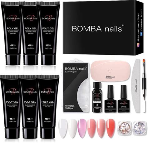 15 Delige Polygel Kit Nagellak Set Gellak Starterspakket Incl UV