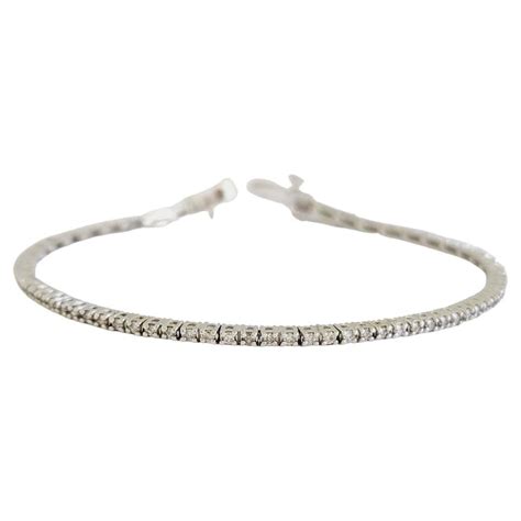 13 Carat Round Brilliant Cut Diamond Tennis Bracelet 14 Karat White Gold At 1stdibs 13 Carat