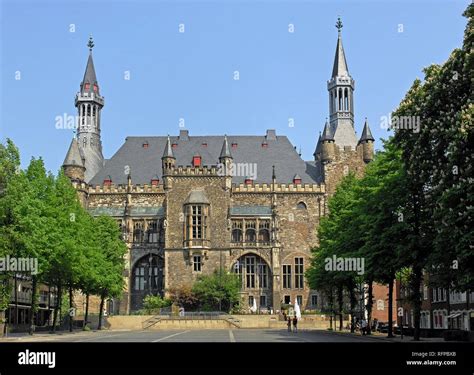 Rathaus Von Aachen Nordrhein Westfalen Deutschland Stockfotografie