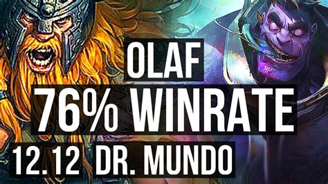 Olaf Vs Dr Mundo Top 76 Winrate Quadra Dominating Kr Master