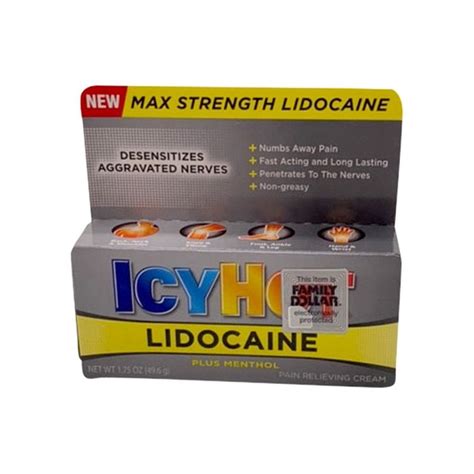 Icy Hot Lidocaine Max Strength Plus Menthol Oz Instacart