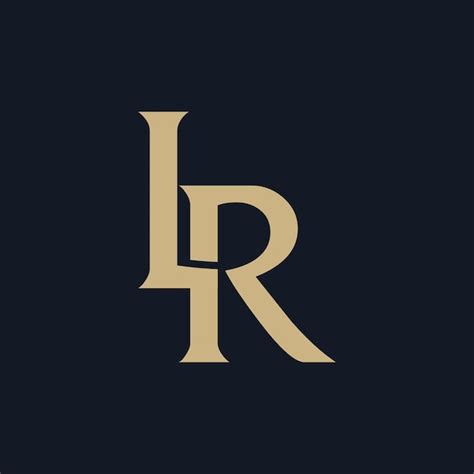 Iniciales de icono de plantilla de diseño de logotipo lr elegante