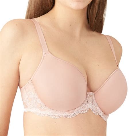 Wacoal Intimates Sleepwear Wacoal Beige Blush Tan Nude Lace Affair Tshirt Plunge Bra Rose