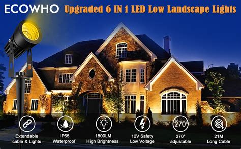 ECOWHO Low Voltage Landscape Lights Landscape Lighting 12V LED Outdoor