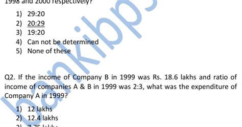 Data Interpretation Questions With Solutions For Bank Exams