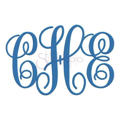 Elegant Embroidery Monogram - 9" 10" 11" 12" 13" 14" - Stitchtopia