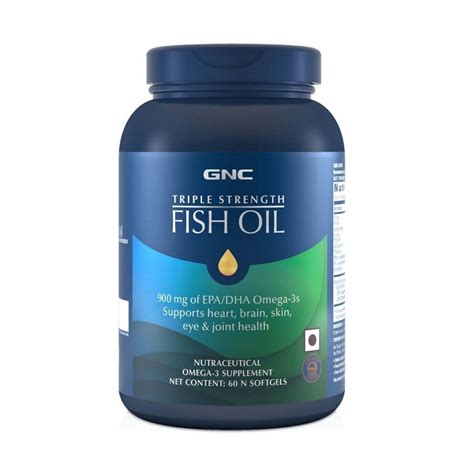 Gnc Triple Strength Fish Oil 1500 Mg Fish Oil With 900 Mg Of Highly