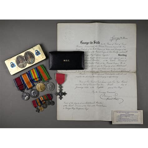 A Wwi Wwii Obe Group Of Five Medals To Lieutenant George Hay Simpson