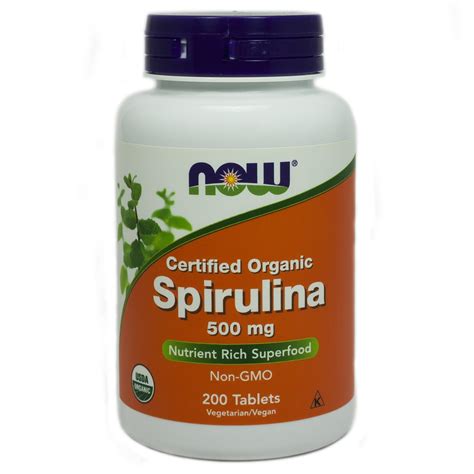 Now Foods Organic Spirulina Mg Tablets Walmart