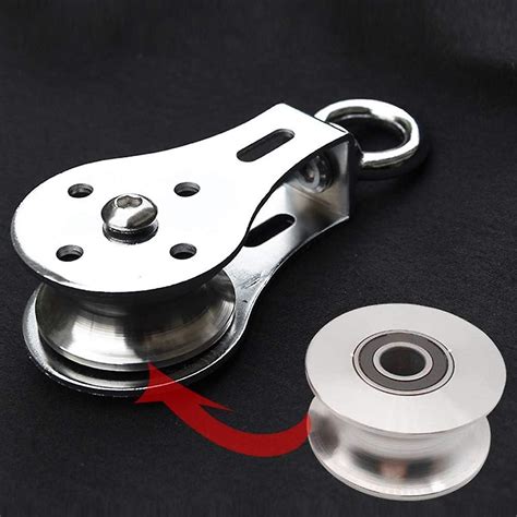 Swivel Pulley Stainless Steel Double Bearings Silence Traction Wheel