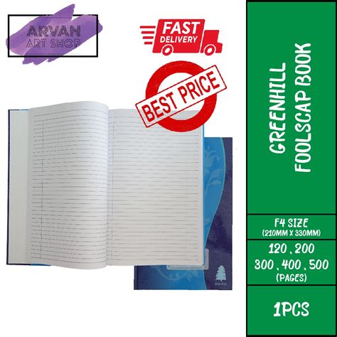 Greenhill Hard Cover F4 Foolscap Book Note Book Buku Log Tebal