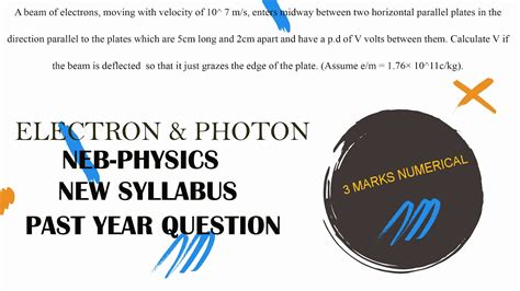 A Beam Of Electrons Moving With Velocity Of 10 7 M S II Electron