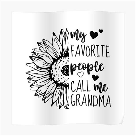 My Favorite People Call Me Grandma Poster For Sale By Holywatershop