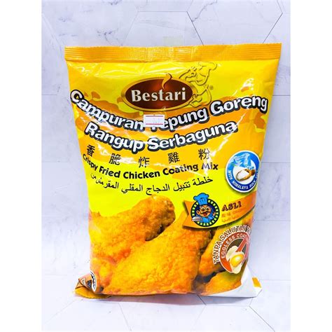 Ready Stock Bestari Crispy Fried Chicken Coating Mix Original Hot And Spicy Campuran Tepung