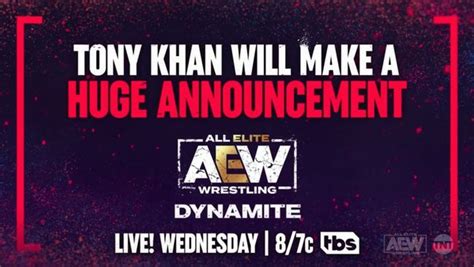 Tony Khan To Make Another Huge Announcement On Aew Dynamite Next Week