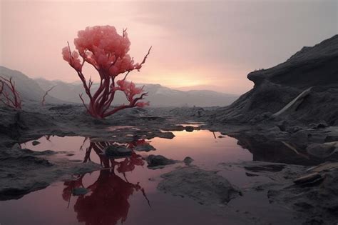 Premium Photo | Conceptual fine art landscape photography Generative ai 