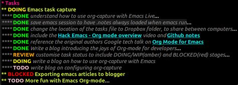 Defining Custom Task Workflows With Emacs Org Mode Jr0cket