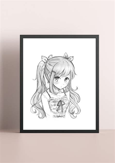 Cute Anime Girl Pencil Drawing Ubicaciondepersonascdmxgobmx